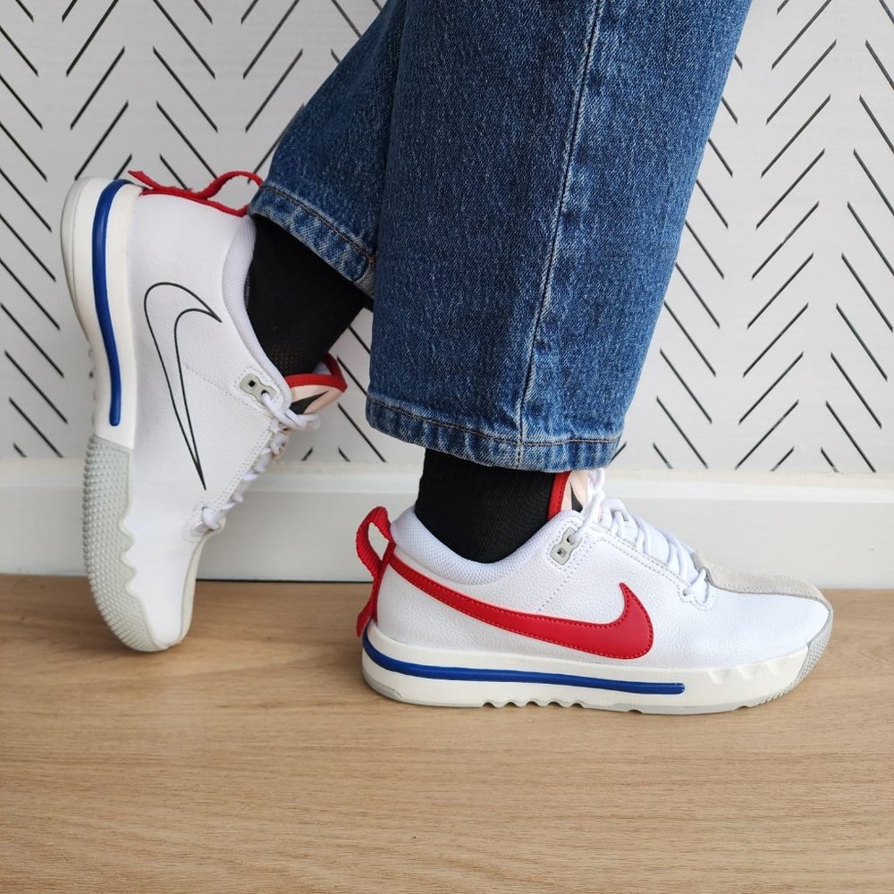 💃NEW Nike Dance Shoes Women's 7.5 Men's 6 Air Sesh leather DD3680-100 White Red